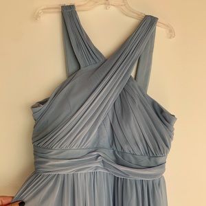Dusty blue bridesmaid dress